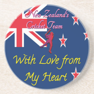 New Zealand Cricket Team: Love From My Heart Art Coaster