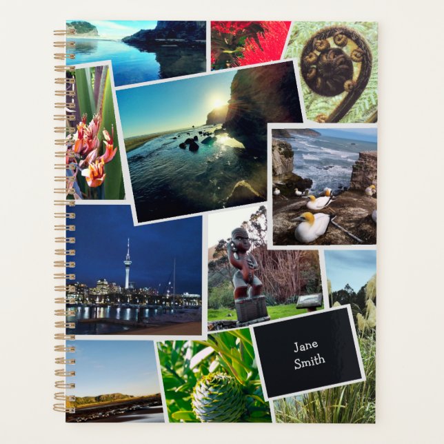 New Zealand Custom Photo Collage Planner (Front)