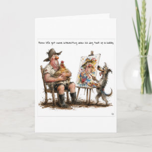 New Zealand Farming Cartoon Card