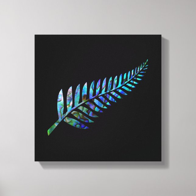 NEW ZEALAND FERN SIMPLE PAUA CANVAS PRINT (Front)