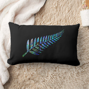 NEW ZEALAND FERN SIMPLE PAUA LUMBAR PILLOW