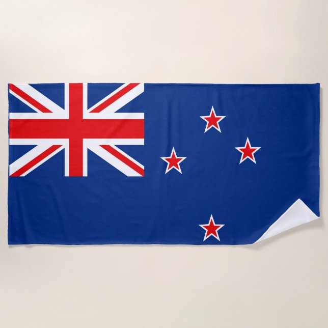 New Zealand flag Beach Towel (Front)