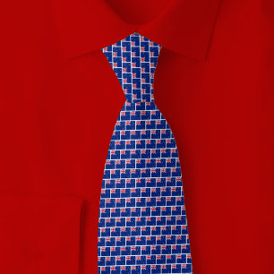 New Zealand Flag Brick Pattern Tie