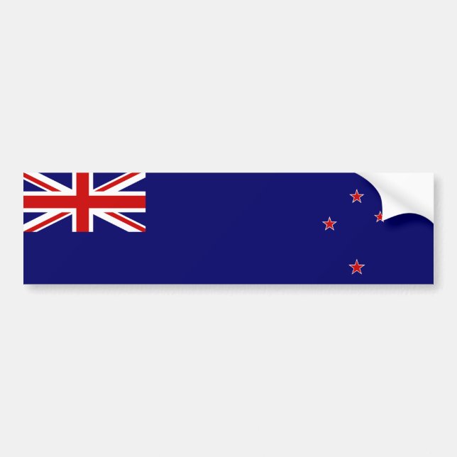 New Zealand Flag Bumper Sticker (Front)