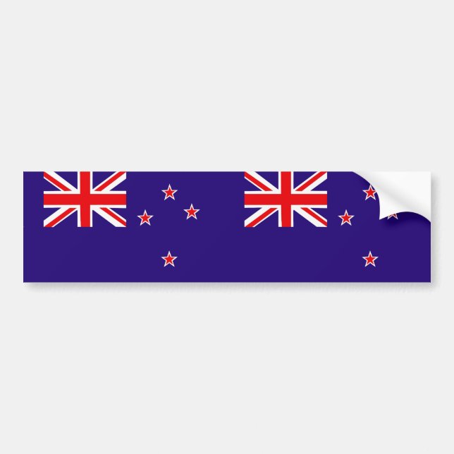 New Zealand flag Bumper Sticker (Front)
