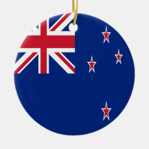 New Zealand Flag Ceramic Ornament
