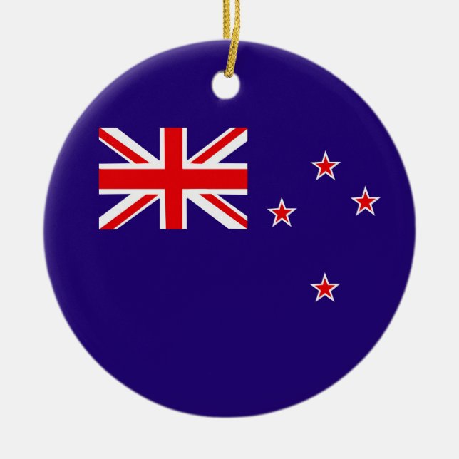 New Zealand flag Ceramic Ornament (Front)