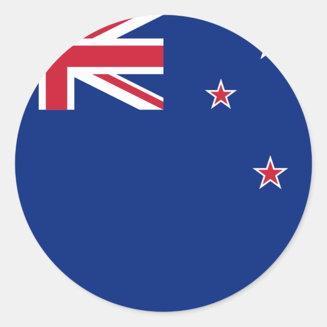 New Zealand Flag Classic Round Sticker (Front)