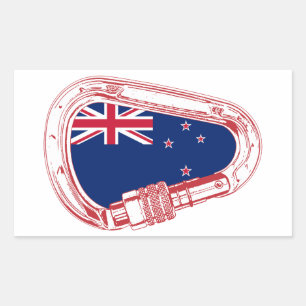 New Zealand Flag Climbing Carabiner Sticker