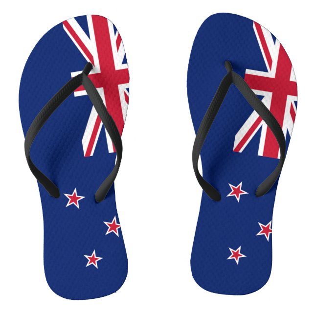New Zealand Flag Flip Flops (Footbed)