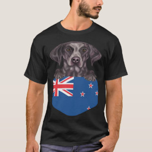New Zealand Flag German Shorthaired Pointer Dog In T-Shirt