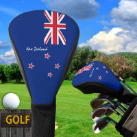 New Zealand Flag, golfing Kiwi / Golf Clubs Covers