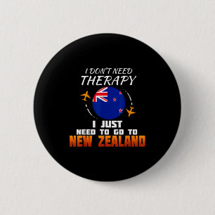 New Zealand Flag I Vacation I Funny New Zealand 2 Inch Round Button