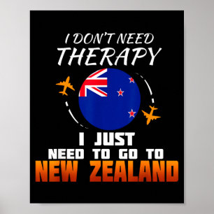 New Zealand Flag I Vacation I Funny New Zealand Poster