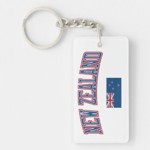 New Zealand + Flag Keychain