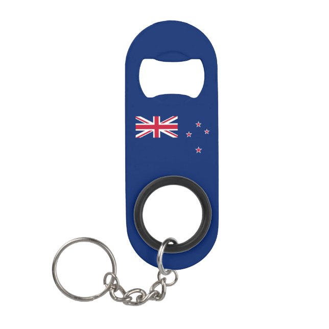 New Zealand Flag Keychain Bottle Opener (Front)