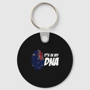 New Zealand Flag Kiwi Fingerprint Gift New Zealand Keychain