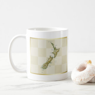 New Zealand Flag + Map Mug