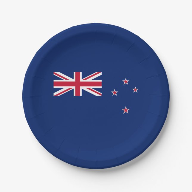 New Zealand Flag Paper Plate (Front)