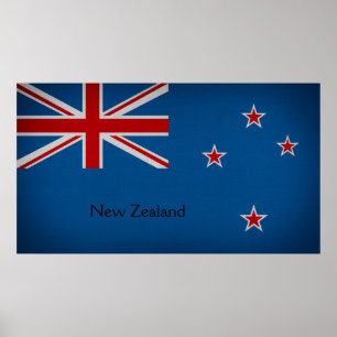  New Zealand Flag Poster