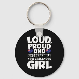 New Zealand Flag Proud New Zealanders Men &amp; Wo Keychain