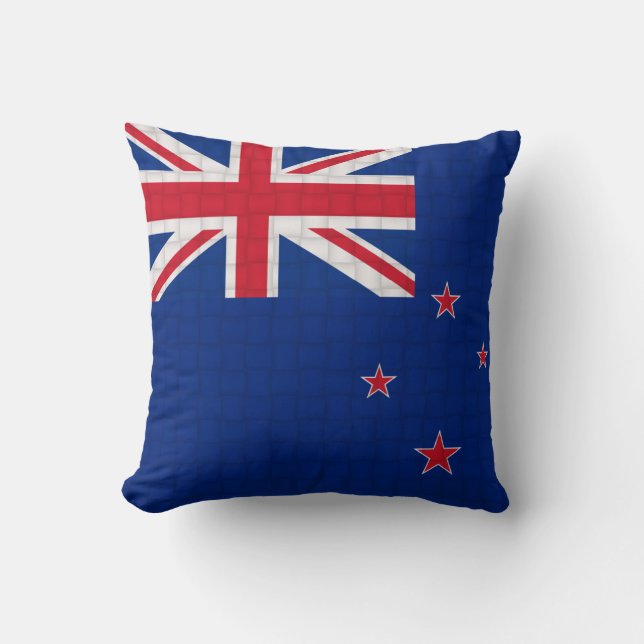 New Zealand  flag Throw Pillow (Front)