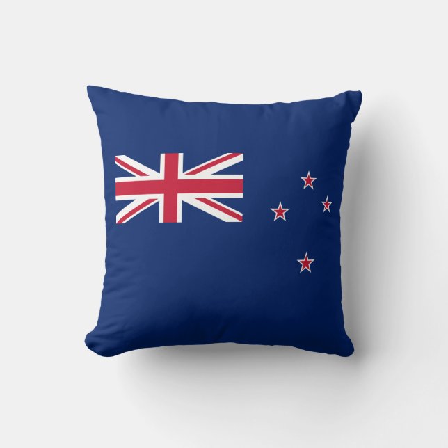 New Zealand Flag Throw Pillow (Front)