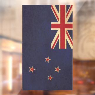 New Zealand Flag Vintage Design Window Cling