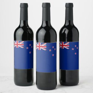 New Zealand flag Wine Label