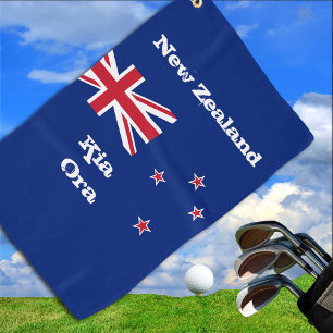 New Zealand Flag & Zealand travel, holiday /sport Golf Towel