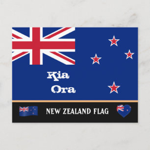 New Zealand Flag & Zealand travel, holiday /sports Postcard
