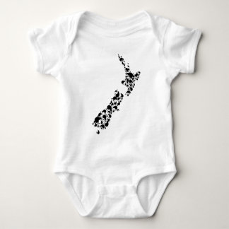 NEW ZEALAND - full of kiwis - black Baby Bodysuit