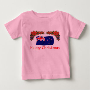 New Zealand Happy Christmas Baby T-Shirt