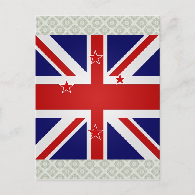New Zealand High quality Flag Postcard (Front)