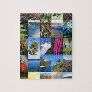New Zealand iconic flora and lanscapes Jigsaw Puzzle
