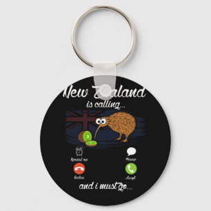 New Zealand Is Calling And I Must Go Keychain