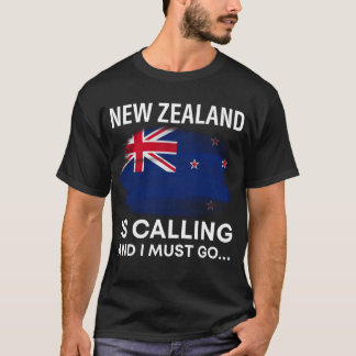 New Zealand Is Calling And I Must Go Kiwi Cities  T-Shirt