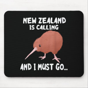 New Zealand Is Calling Kiwi Bird Wildlife Animal Mouse Pad