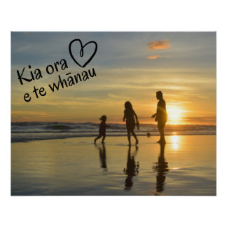New Zealand Kia Ora Custom Family Whānau Photo Poster