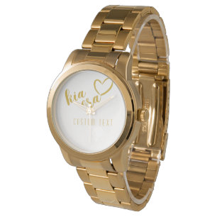 NEW ZEALAND KIA ORA MAORI GOLD SCRIPT NZ KIWI WATCH