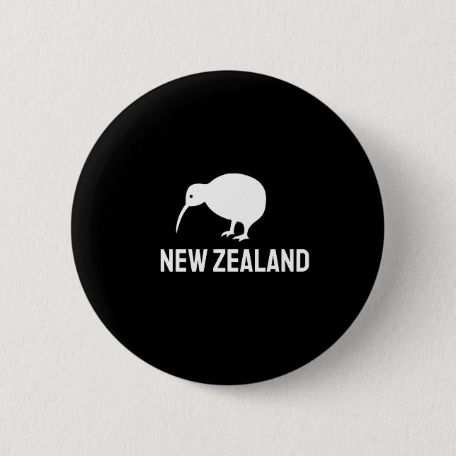 New Zealand Kiwi 2 Inch Round Button (Front)