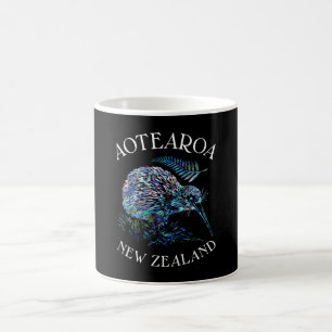 NEW ZEALAND KIWI AND FERN PAUA COFFEE MUG