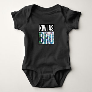 NEW ZEALAND KIWI AS BRO PAUA BABY BODYSUIT