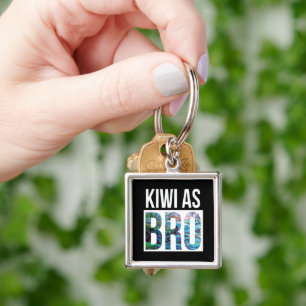 NEW ZEALAND KIWI AS BRO PAUA KEYCHAIN