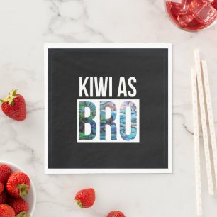 NEW ZEALAND KIWI AS BRO PAUA NAPKIN