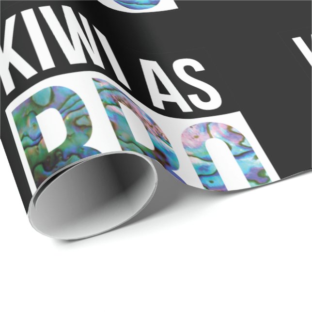 NEW ZEALAND KIWI AS BRO SIMPLE PAUA WRAPPING PAPER (Roll Corner)