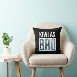 NEW ZEALAND KIWI AS SAYING THROW PILLOW