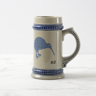 New Zealand Kiwi Beer Stein Mug