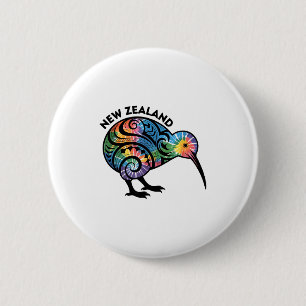 New Zealand Kiwi Bird  2 Inch Round Button