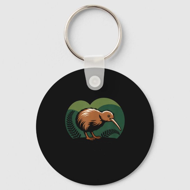 New Zealand Kiwi Bird  Keychain (Front)